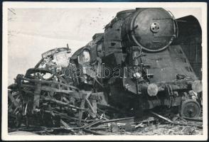 1957 Nyékládháza vasúti baleset sajtófotó / Railways accident 12x9 cm
