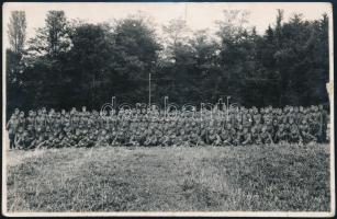 cca 1942 Lauban SS hadosztályról készült csoportkép / SS group photo 9x14 cm