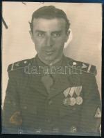 1942 Konkoly Gyula repülős hadnagy / Hungarian officer 6x9 cm