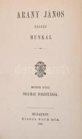 Arany János összes munkái 7-8. köt.: Drámai fordítások. Bp., 1885, Ráth Mór. Kissé sérült, gazdagon ...