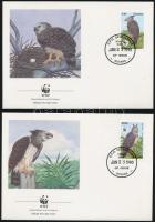 WWF: Hárpiák sor 4 db FDC-n WWF Harpies set on 4 FDC