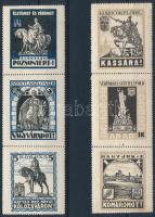 1920-1930 6 db irredenta levélzáró / 6 irredenta labels