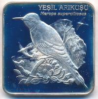 Törökország 2001. 7.500.000L Ag Perzsa gyurgyalag T:PP / Turkey 2001. 7.500.000 Lira Ag Blue-cheeked bee-eater C:PP  Krause KM#1124