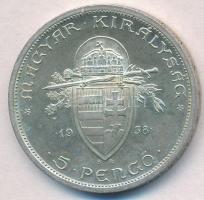1938. 5P Ag "Szent István" T:1-,2
Adamo P8.1