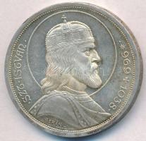 1938. 5P Ag Szent István T:2 patina Adamo P8.1