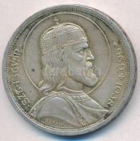 1938. 5P Ag "Szent István" T:2 patina Adamo P8.1