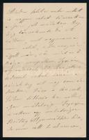 VÉDÉS ALATT! 1881 Szél Piroska (1865-1886), Arany János unokájának szilveszteri levele apjának, Szél...