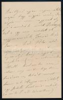 VÉDÉS ALATT! 1881 Szél Piroska (1865-1886), Arany János unokájának szilveszteri levele apjának, Szél...