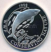 Falkland-szigetek 1998. 50p Ag Peale delfinje T:PP  Falkland Islands 1998. 50 Pence Ag Peales Dolphin C:PP  Krause KM#60a