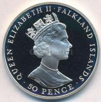 Falkland-szigetek 1998. 50p Ag "Peale delfinje" T:PP 
Falkland Islands 1998. 50 Pence Ag ...