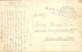 1917 Osztrák-magyar katonai 16. vasútépítő század a visszavonuláskor / WWI K.u.K. military railroad ...