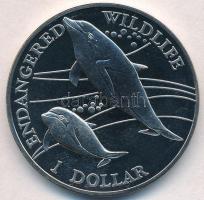 Cook-szigetek 1996. 1D Cu-Ni Delfin T:1 Cook Islands 1996. 1 Dollar Cu-Ni Dolphins C:UNC Krause KM#345