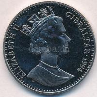 Gibraltár 1994. 1C Cu-Ni "Csíkos delfinek" T:1
Gibraltar 1994. 1 Crown Cu-Ni "Stripe...