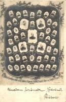 1900-1901 Kassán végzett gyalogsági katonatisztek tablója / K.u.K. military school tableau of the infantry regiment graduates in Kosice. photo