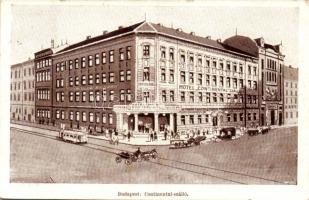 Budapest V. Hotel Continental, villamos (ragasztünyom / gluemark)