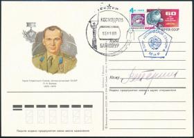 Valentyina Tyereskova (1937- ) szovjet űrhajós aláírása emlékborítékon /  Signature of Valentina Tereshkova (1937- ) Soviet astronaut on envelope