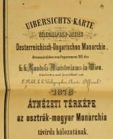 1878 Átnézeti térképe az Osztrák-Magyar Monarchia távírda hálózatának, K.k. Handelsministerium Wien,...