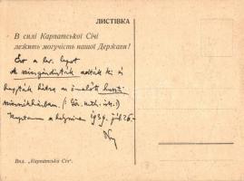 1939 Szics-gárdista propagandalap, melyet a huszti szicsgárdista székházban hagytak hátra / WWII Car...