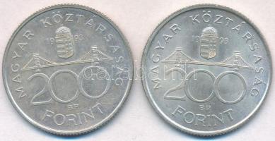 1993. 200Ft Ag "MNB" (2x) T:2