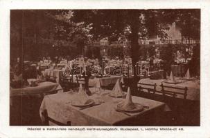Budapest XI. Ketter-féle vendéglő, kerthelyiség; Horthy Miklós út 48. (EK)