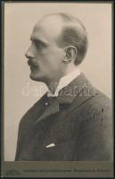 Max von Schillings (1868-1933) német karmester, zeneszerző és színházigazgató mindkét oldalon aláírt kabinet fotója, Karl Lützel fotó / Original autograph signed photo of conductor, theatre director Max von Schillings, 11x17 cm