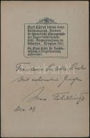 Max von Schillings (1868-1933) német karmester, zeneszerző és színházigazgató mindkét oldalon aláírt...