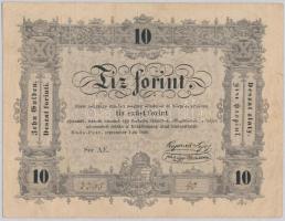 1848. 10Ft Kossuth bankó T:III,III-  Adamo G111