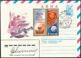 Konsztantyin Feoktyisztov (1926-2009) szovjet űrhajós aláírása emlékborítékon /  Signature of Konstantin Feoktistov (1926-2009) Soviet astronaut on envelope