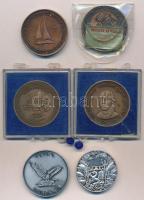 Vegyes 6db-os emlékérem tétel, közte: Bozó Gyula (1913-2004) 1989. "George Bush látogatása Magy...