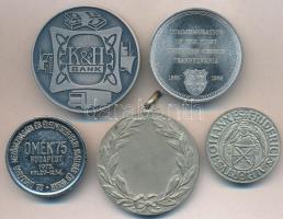 Vegyes 5db-os emlékérem tétel, közte: 1987. "Országos Kereskedelmi és Hitelbank Rt. 1987. Januá...