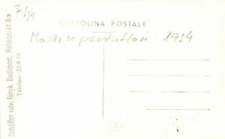 1934 Öttusa, céllövés. Schäffer Ármin felvétele / Modern pentathlon, shooting