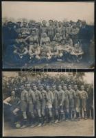 cca 1920-1930 Futballcsapatok csoportképei, 2 db, 8x11 cm