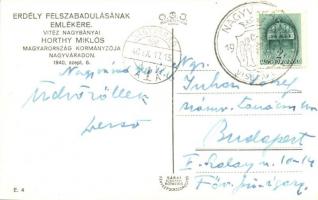 1940 Nagyvárad, Oradea; bevonulás, Horthy Miklós fehér lovon, Popper üzlete / entry of the Hungarian...