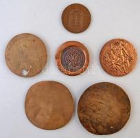 Vegyes 6db-os, plakett tétel, jobb darabokkal, benne: Franciaország 1906. "Hommage a Monsieur E...