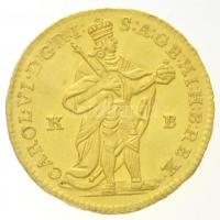 1738K-B Dukát Au "III. Károly" Körmöcbánya (3,44g) T:1-,2 kissé hullámos lemez / 
Hungary...