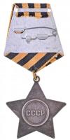 Szovjetunió 1943. "Dicsőség rendje, III. osztály" Ag kitüntetés mellszalaggal, hátoldalán ...