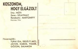 1935 Köszönöm, hogy elgázolt / Hungarian movie advertisement (fl)