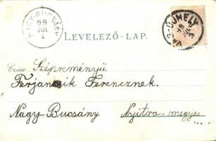 1899 Vágújhely, Nové Mesto nad Váhom, Waag-Neustadtl; Izraelita templom, zsinagóga. Brück Samu No. 1...