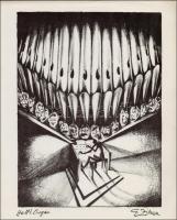 cca 1969 Zilzer Gyula (1898-1969) 14 litográfiáját tartalmazó amerikai kiadású mappa kísérő szövegge...