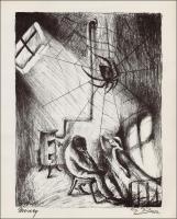 cca 1969 Zilzer Gyula (1898-1969) 14 litográfiáját tartalmazó amerikai kiadású mappa kísérő szövegge...