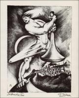 cca 1969 Zilzer Gyula (1898-1969) 14 litográfiáját tartalmazó amerikai kiadású mappa kísérő szövegge...