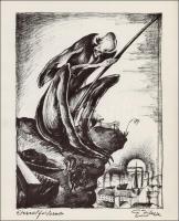 cca 1969 Zilzer Gyula (1898-1969) 14 litográfiáját tartalmazó amerikai kiadású mappa kísérő szövegge...