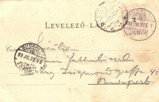 1899 Pozsony, Pressburg, Bratislava; Mária Terézia szobor, sétány / Monument, promenade. Schneiser &...