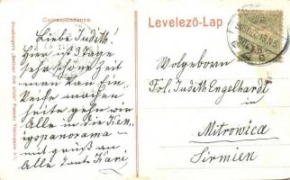 Pozsony, Pressburg, Bratislava; Kossuth Lajos tér, villamos / Promenade, square, tram "Bediene ...