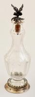 cca 1850 ezüst (Ag.) augsburgi olaj-ecet tartó, eredeti köszörült üveg palackokkal, aprólékos ötvös ...