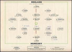 1965 Anglia-Magyarország labdarúgó mérkőzés meccsfüzete, és egy belépőjegye a Wembley Stadionba, val...
