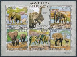 Emlősök: Elefántok kisív, Mammals: Elephants minisheet