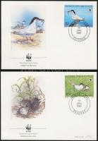 WWF Roseate tern set 4 FDC WWF: Rózsás csér sor 4 db FDC-n