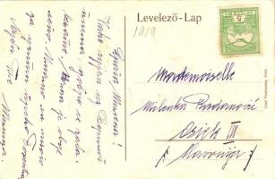 Árpatarló, Ruma; utcaképek. virágos montázslap Josef Rosenzweig kiadásában / floral montage postcard