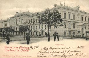 1899 Eszék, Esseg, Osijek; Népiskola / Volksschule / school
